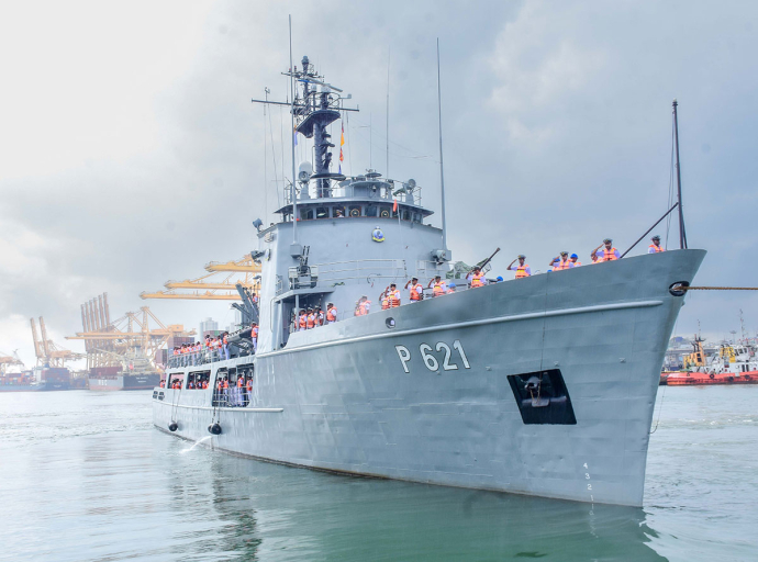 SLNS Samudura departs to participate in IMDEX Asia 2025 in Singapore